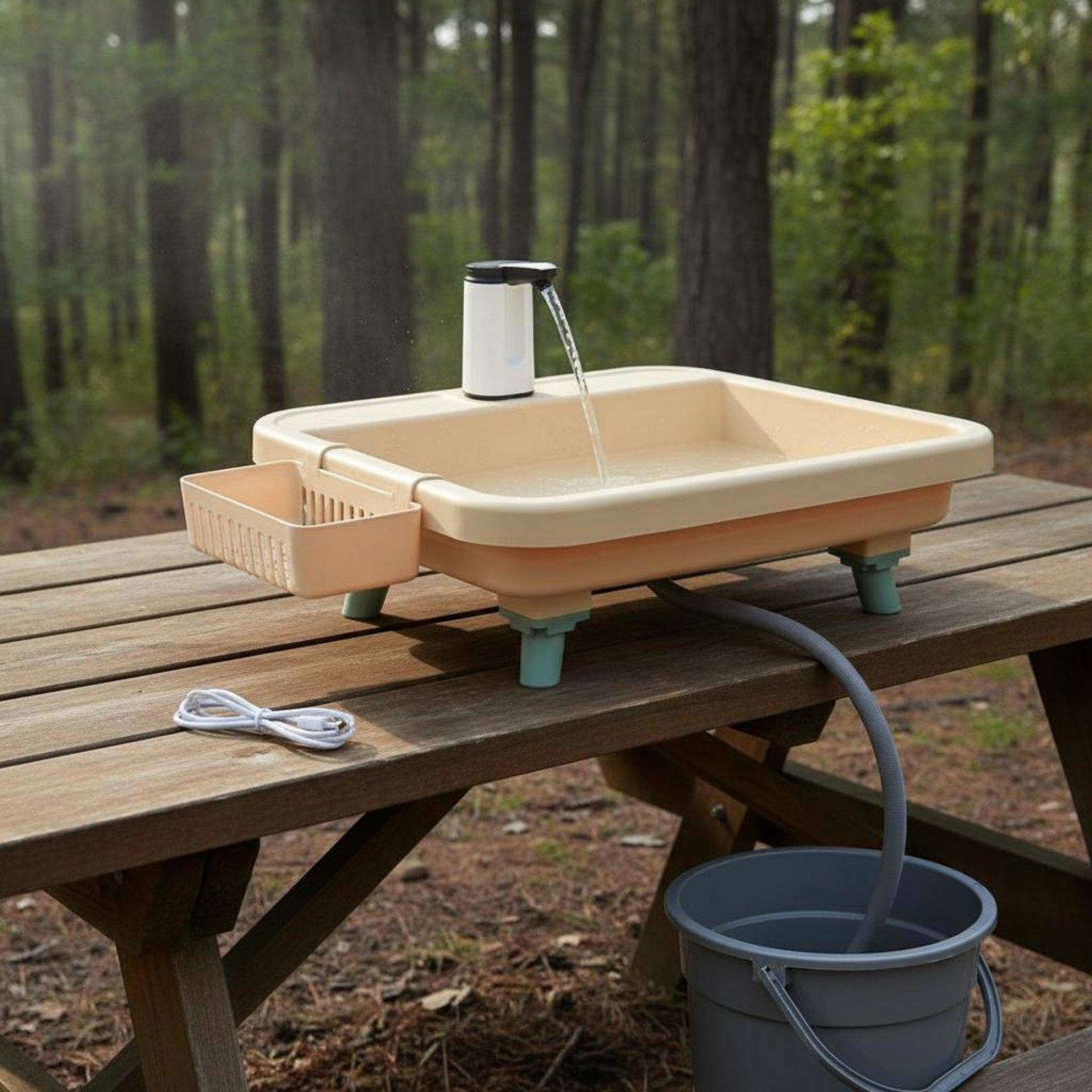 Camping - Bacia de Lavagem Portátil para Camping