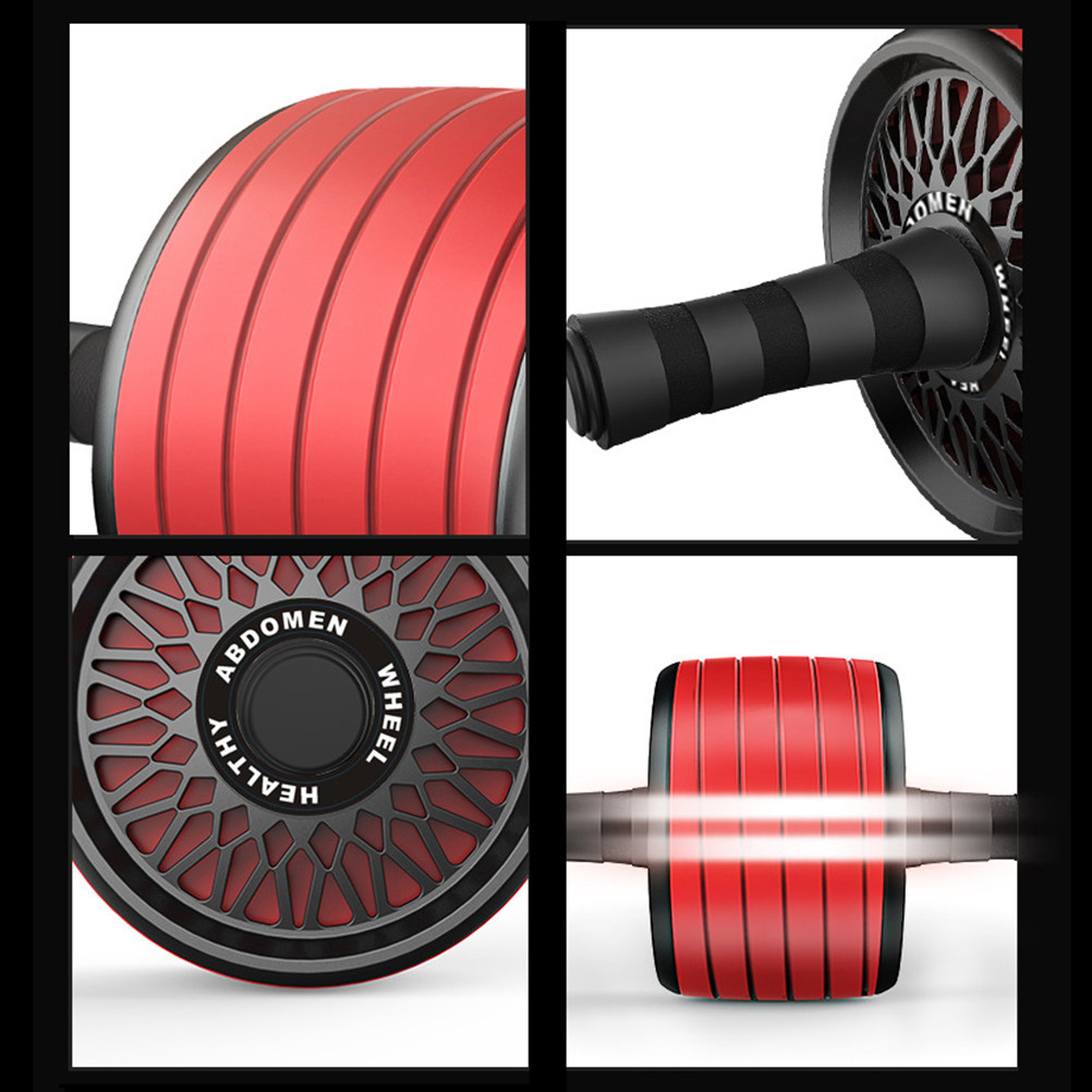 Ab Roller Wheel With Elbow Support - Roda de Fitness Silenciosa Vermelha com