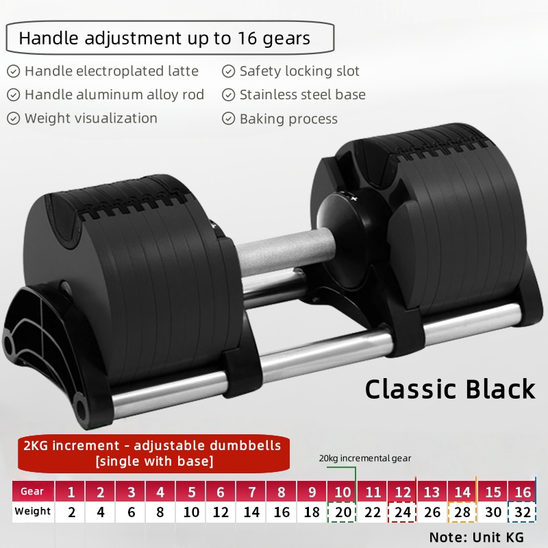 Adjustable Dumbbell Pair 40Kg - Halteres ajustáveis para casa, halteres de