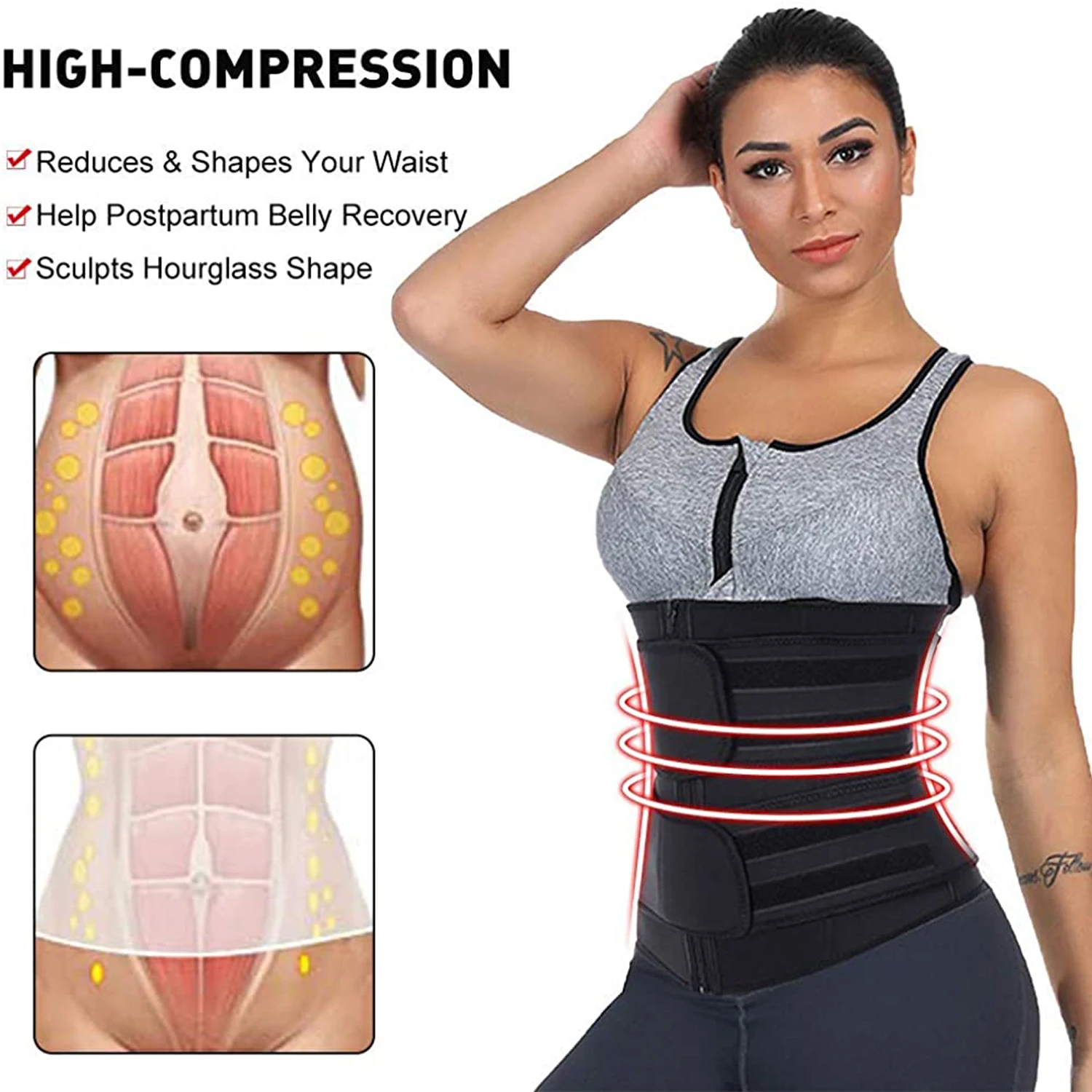 Sweat Waist Trainer Belt Neoprene - Neopren Cintura Trainer Treino Trimmer Cinto