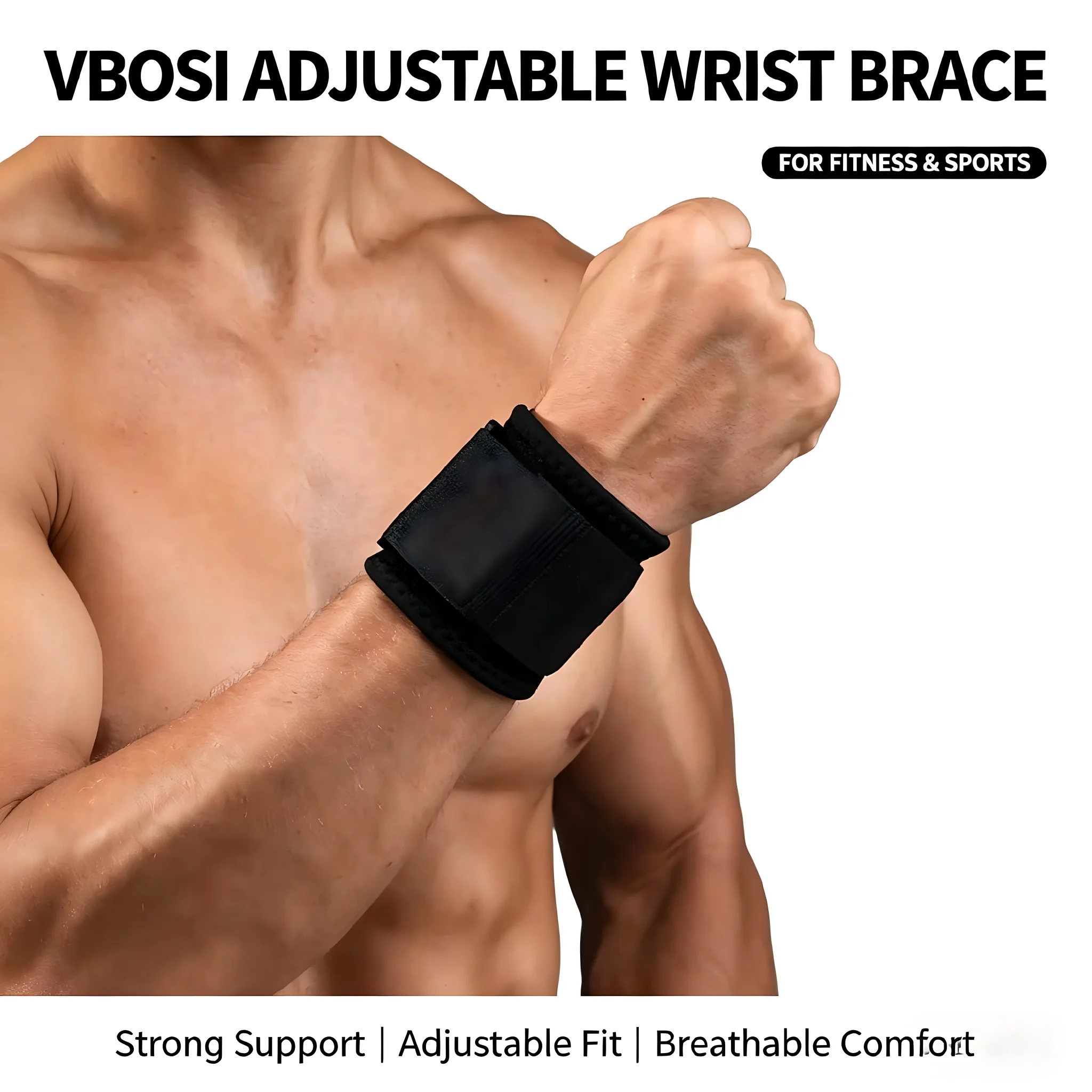 Wrist Wraps Weightlifting Support - Faixas de Pulso Profissionais Respiráveis para