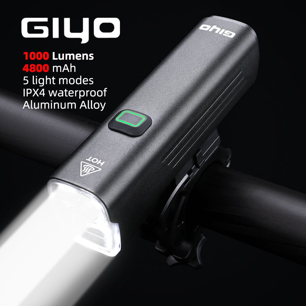 Rechargeable Bicycle Headlight 1000 Lumen - Giyo 1000 lumens luz de bicicleta