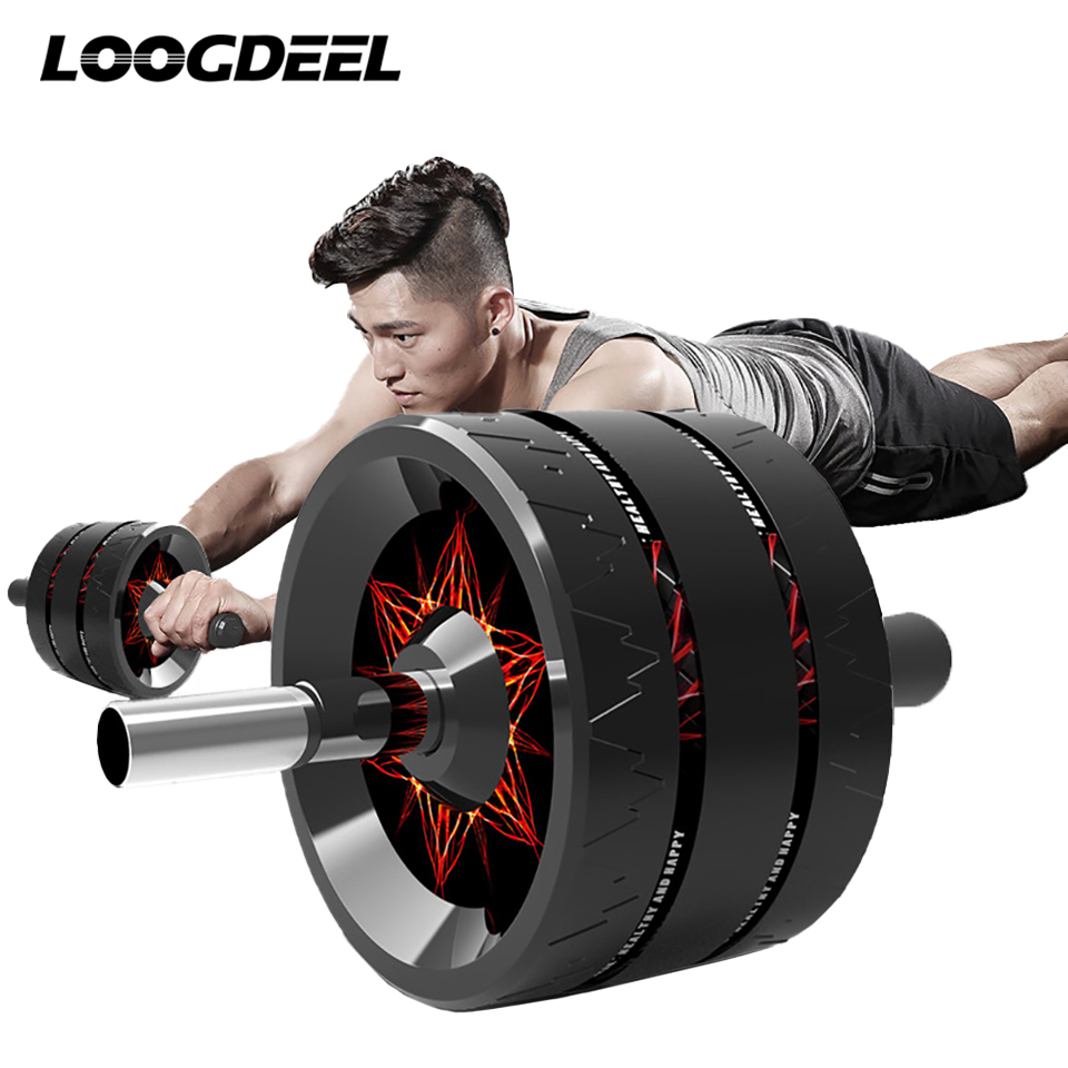 Ab Roller Wheel With Elbow Support - LOOGDEEL-Roda abdominal com esteira, equipamentos de