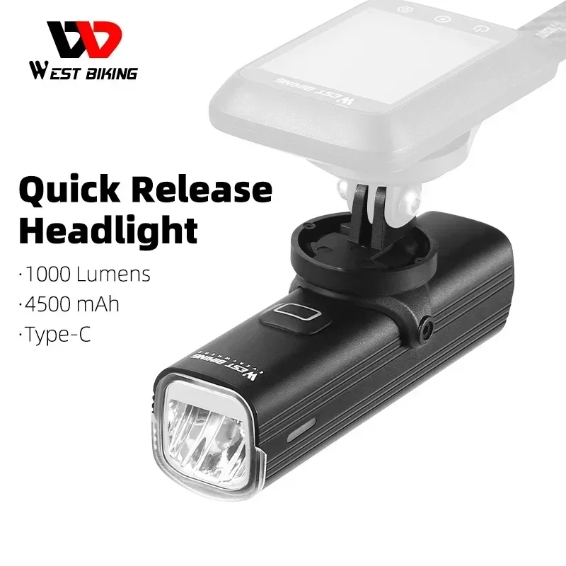 West biking bicicleta farol de - Rechargeable Bicycle Headlight 1000 Lumen avaliação e preço