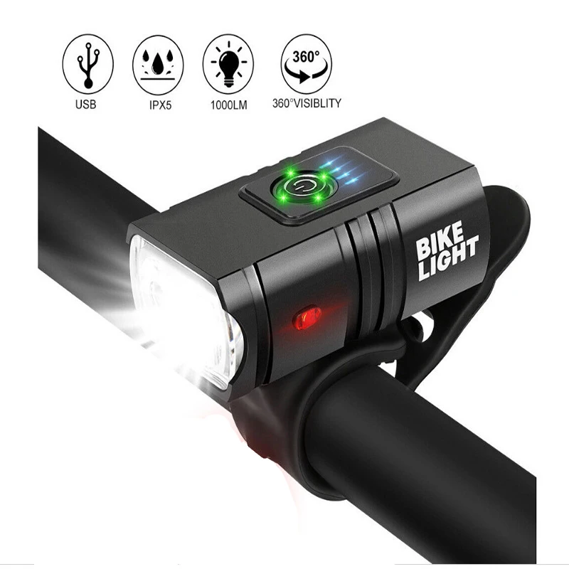 Luzes de bicicleta 1000 lúmen  - Rechargeable Bicycle Headlight 1000 Lumen avaliação e preço