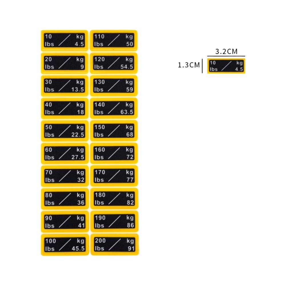 Conjunto de 2 Adesivos Amarelo - Fitness Equipment avaliação e preço