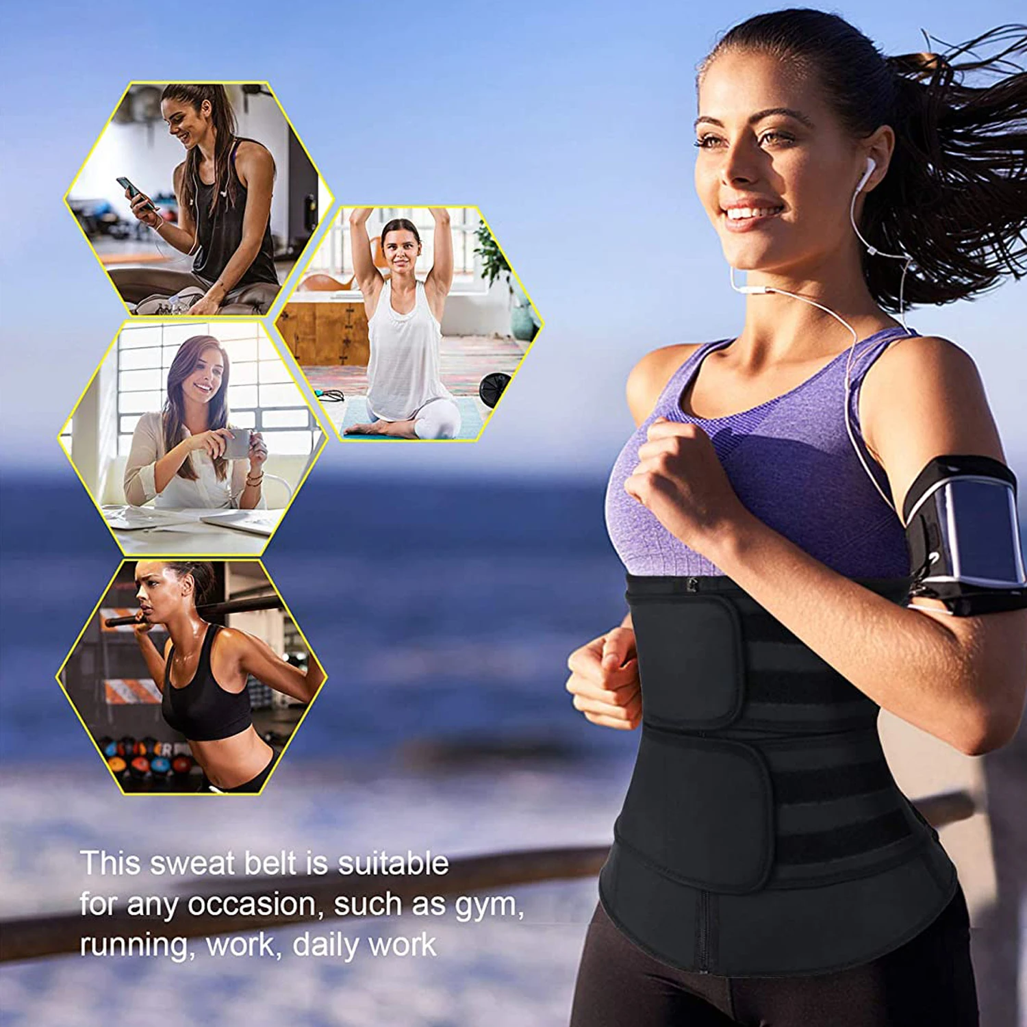 Neopren Cintura Trainer Treino - Sweat Waist Trainer Belt Neoprene avaliação e preço