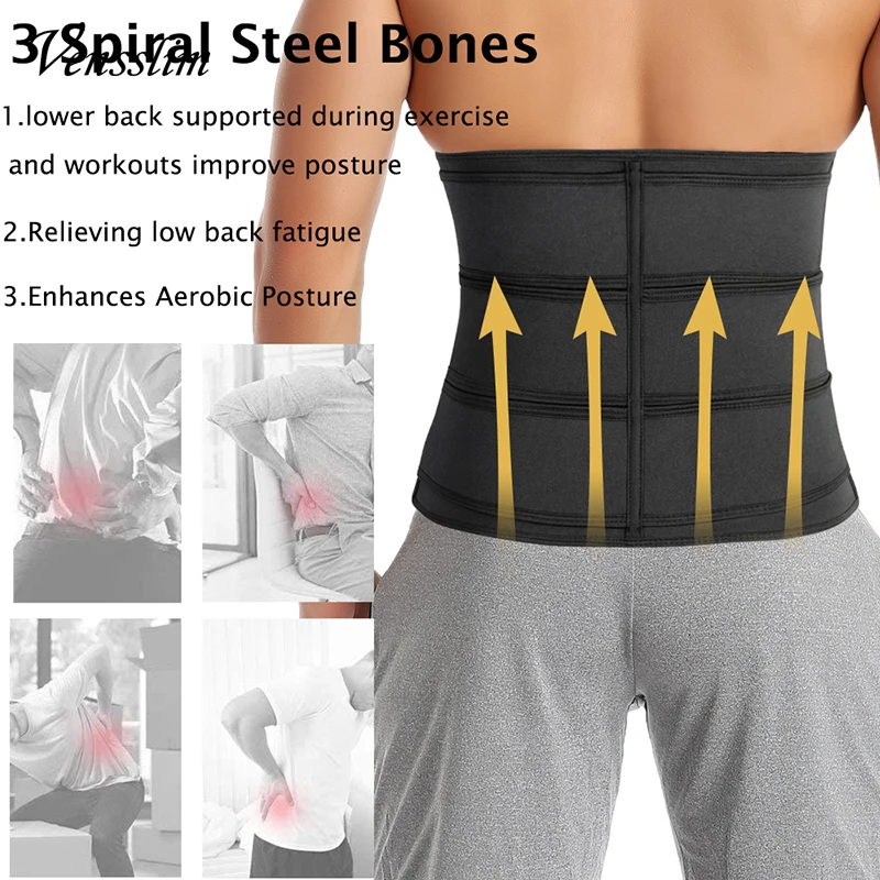 Vensslim masculino cintura tra - Sweat Waist Trainer Belt Neoprene avaliação e preço