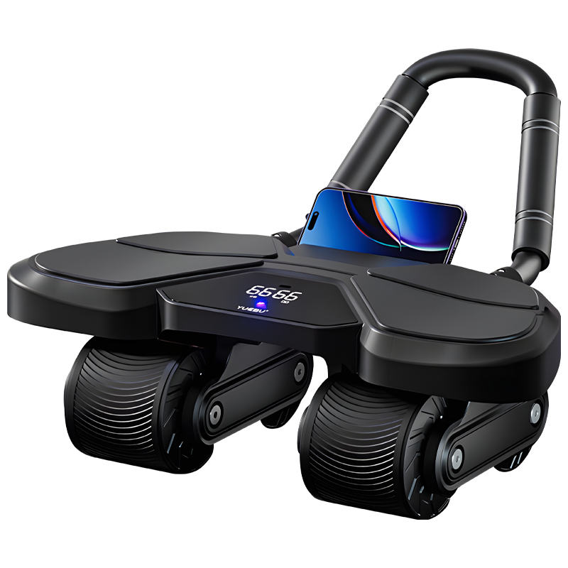 Rolo de roda Ab preto com supo - Ab Roller Wheel With Elbow Support avaliação e preço