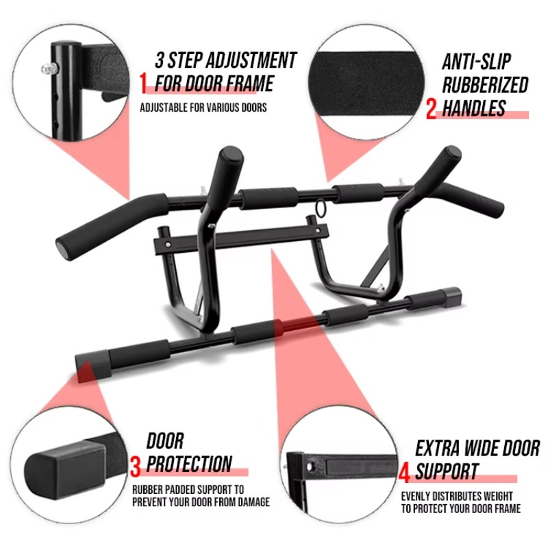 Barra de Exercício Profissiona - Door Pull Up Bar No Screw avaliação e preço