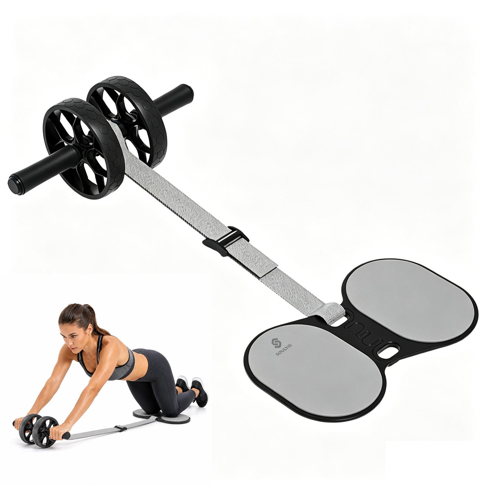 Rolo Abdominal de Rodas Duplas - Ab Roller Wheel With Elbow Support avaliação e preço